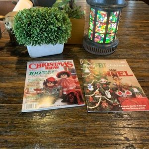 Two Christmas Ideas Felt Craft Magazines Vintage 1986 Patterns Reindeer Dolls